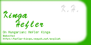kinga hefler business card